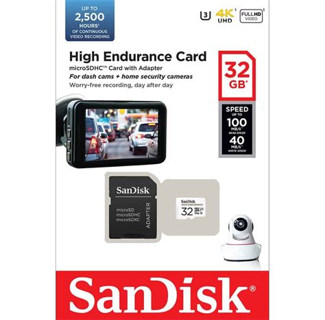 SanDisk High Endurance MicroSD SD 100MB S 32GB Billig