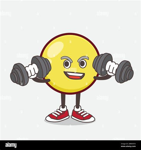 An Illustration Of Yellow Ball Emoticon Cartoon Mascot Character On