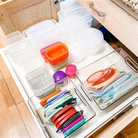 Organizing Tupperware Before And After