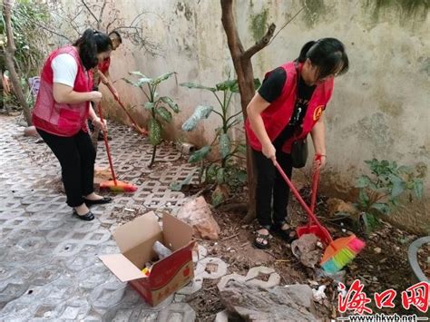 海口龙华区中山街道开展爱国卫生大扫除志愿服务活动海口网