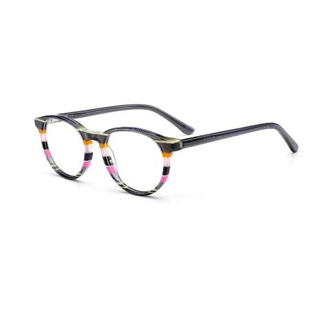 2023 Hand Polished Trendy Eyeglasses Acetate Flex Unisex Colorful Frame Glasses