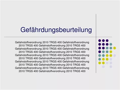 PPT Gefährdungsbeurteilung PowerPoint Presentation free download