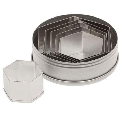 Ateco August Thomsen Piece Stainless Steel Hexagon Cutter Set