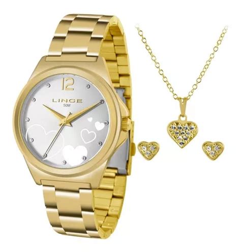 Reloj Pulsera Lince Lrg4560l De Cuerpo Color Dorado Para Mujer Fondo