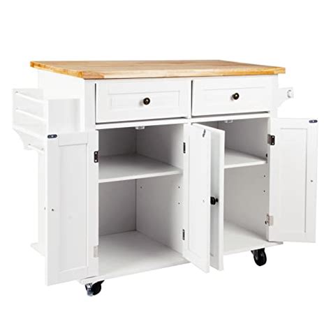 Sogesfurniture Rolling Kitchen Island With 2 Drawers And Adjustable