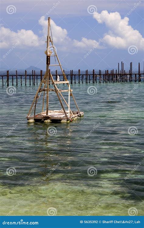 Wooden Raft at Sea stock photo. Image of water, wooden - 5635392