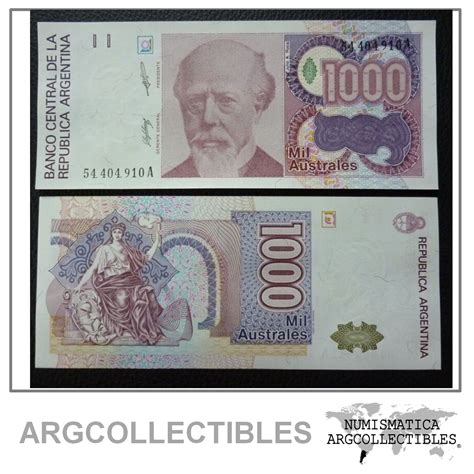 ARGENTINA Billete 1000 Australes P 329a 2854a UNC 1989