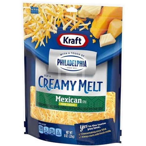 Queso Kraft Rallado Cuatro Quesos Estilo Mexicano Con Toque De