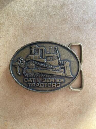 Vintage 1982 Caterpillar Cat L Series Tractors Bulldozer Belt Buckle