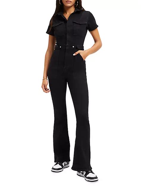 Shop Good American Fit For Success Bootcut Jumpsuit Saks Fifth Avenue