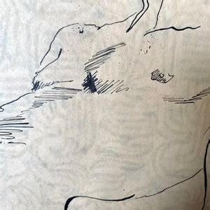 Vintage 1960s Male Nude Pen Sketch Drawing Signed Ewald Male Nude Art Naked Man Sketch Etsy