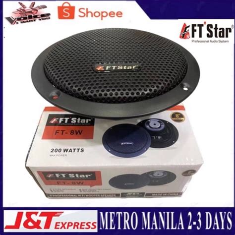 Ft Star Ft 8w Subwoofer 8 Inch 200w Speaker Professional Hi Fi Shopee Philippines