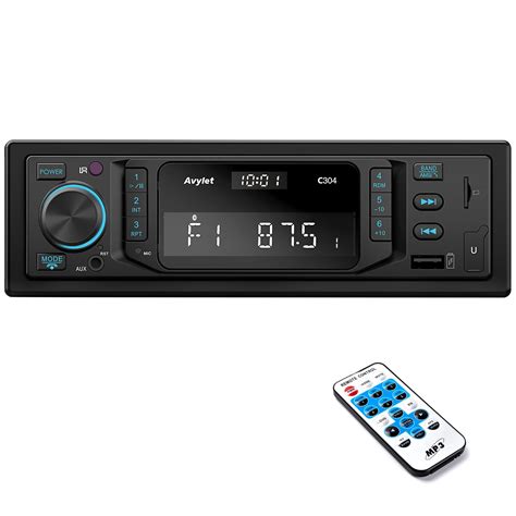 Rds Autoradio Bluetooth Avylet Din Poste Radio Voiture Bouton