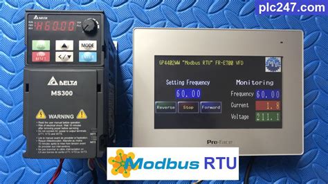 Hmi Proface Modbus Rtu Delta Ms Vfd Plc