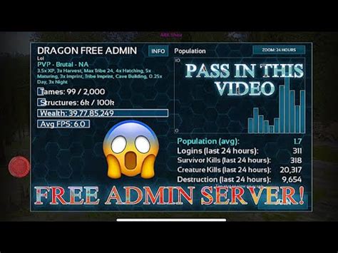 Ark Mobile Free Admin Pass Server ArkCruzy YouTube