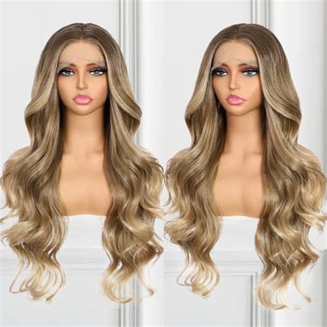 Amazon BABEHERS Honey Blonde Lace Front Wig For Women 13x4 Body