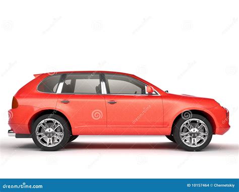 Compact Red Suv Side View Stock Illustration Illustration Of Travel