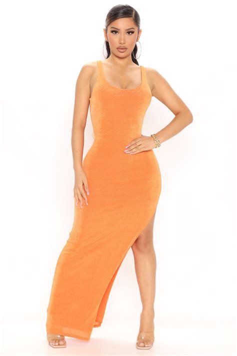 Ready For You Maxi Dress Orange Fashion Nova Dresses Fashion Nova