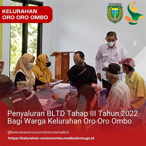 Penyaluran BLTD Tahap III Tahun 2022 Bagi Warga Kelurahan Oro Oro Ombo