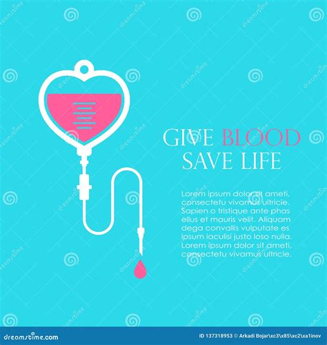 Donate Blood And Save Life Poster Stock Vector Illustration Of Clinic