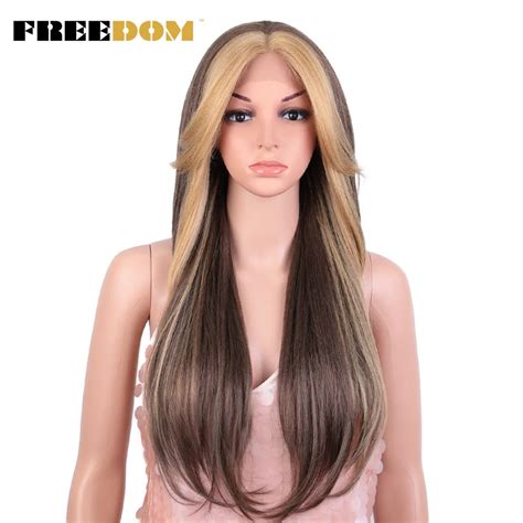 Freedom Synthetic Lace Front Wig Long Straight Lace Wig With Bangs