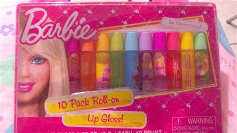 BARBIE 10 PACK ROLL ON LIP GLOSS YouTube