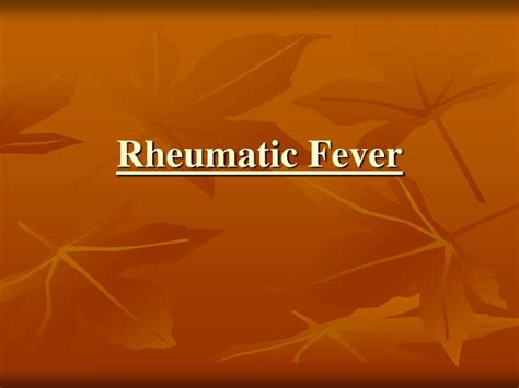 Ppt Rheumatic Fever Powerpoint Presentation Free Download Id 3601116