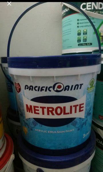 Jual Cat Tembok Metrolite Liter Warna Putih Pacific Paint Di Lapak