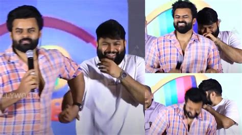 Sai Dharam Tej Making Hilarious Fun With Ss Thaman Bro Success Press