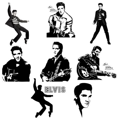 Elvis Presley Png Bundle Instant Download Elvis Presley Designs