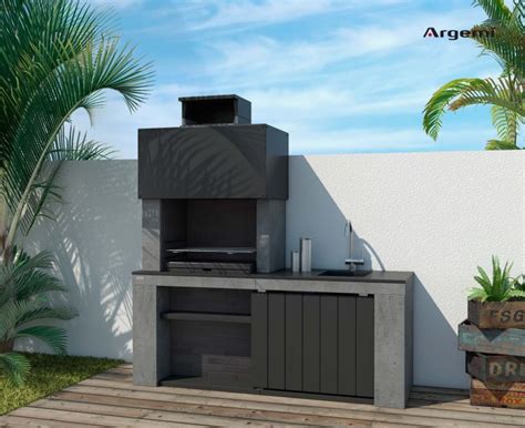 Barbacoa Obra London Con Fregadero Y Puerta Argemi Prefabricatsargemi