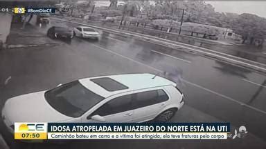 Bom Dia Ceará Está na UTI a idosa arremessada por carro que foi