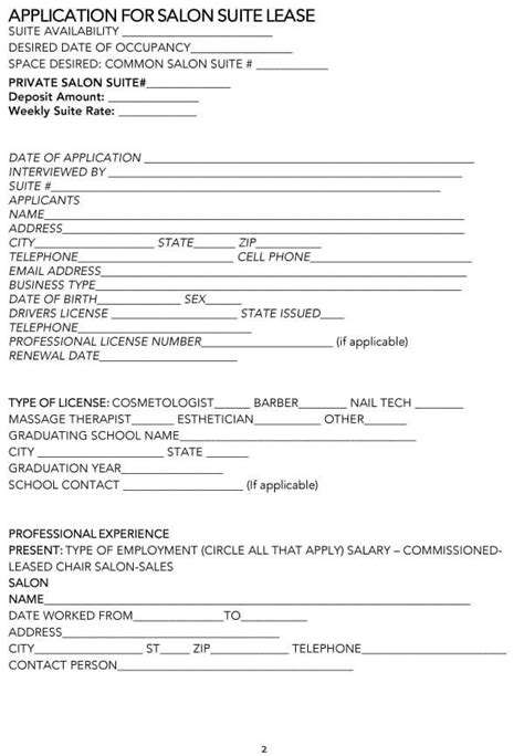 Salon Booth Rental Agreement Template