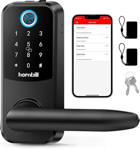 Security Smart Deadbolt Hornbill Keyless Entry Door Lock With