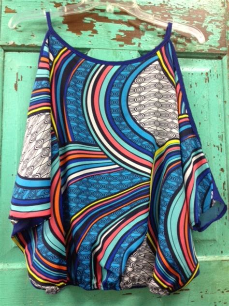 Sheer Blue Batwing Sleeve Top