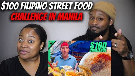 American Couple Reacts 100 Filipino Street Food Challenge In