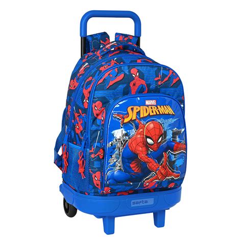 Trolley Mochila Escolar Compacto Ext 45cm Spiderman Great Power Loja