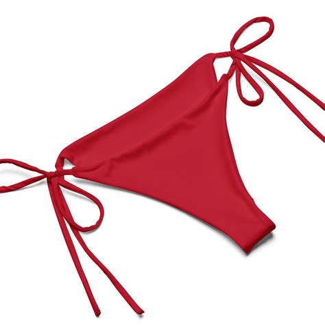 Red Recycled String Bikini Plus Size As Well Etsy