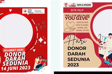 10 Twibbon Hari Donor Darah Sedunia 2023 Dengan Desain Unik Cocok