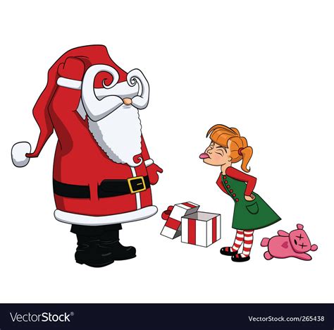 Santa and bad girl Royalty Free Vector Image - VectorStock