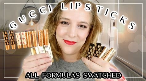 Gucci Lipstick Collection Reviewing And Swatching All Formulas On My