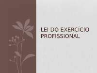 Lei Do Exerc Cio Profissional Lei Do Exercicio Profissional Docsity