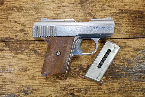 Raven Arms MP 25 25 Auto Police Trade In Pistol With Wood Grips