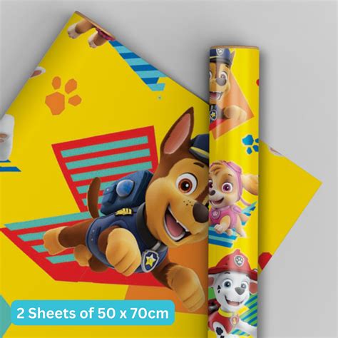 Buy Official Paw Patrol T Wrap Set 2 Sheets And 2 Tags Danilo