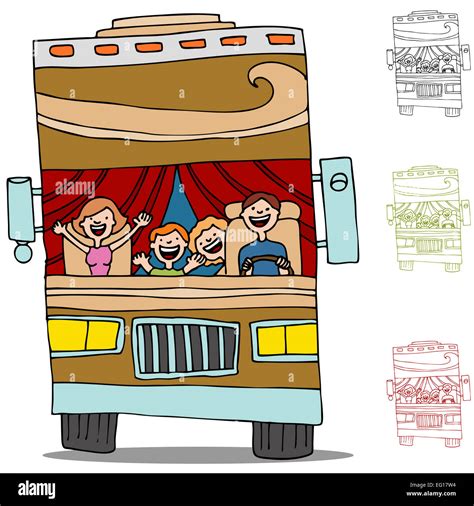 Image rv camper drawing hi-res stock photography and images - Alamy