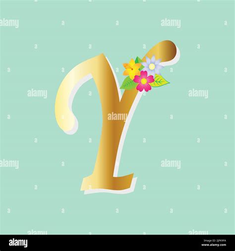 Letras Doradas Con Flores Imágenes Vectoriales De Stock Página 2 Alamy