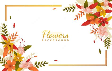 Premium Vector Beautiful Flower Floral Border Summer Spring Background