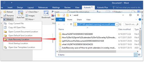 How To Open Auto Recover File Location To Recover The Lost Word Document