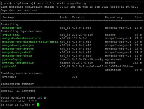 Cómo instalar y usar MongoDB en Rocky Linux 8