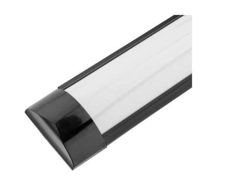 W Led Batten Light Tube Slim Fitting K Ft Cm Ip Black